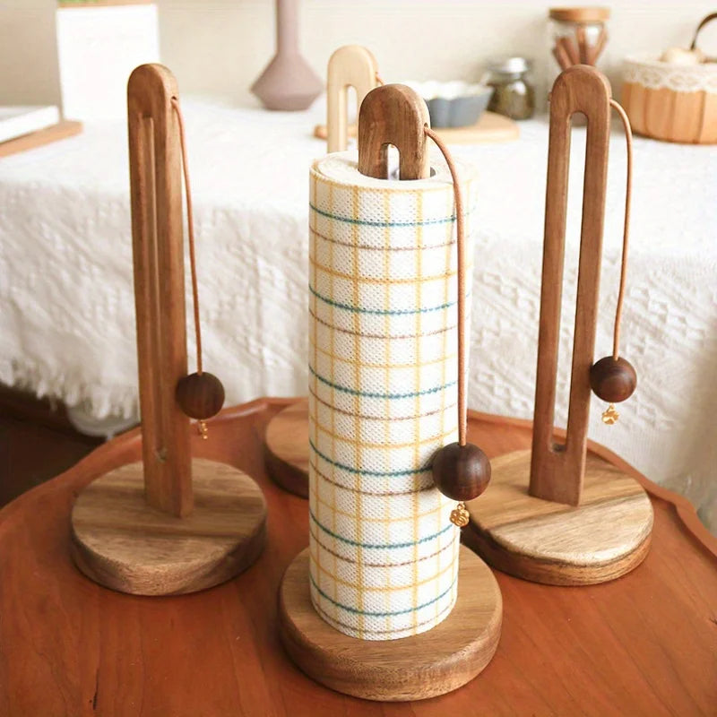 Küchenrollenhalter aus Akazienholz