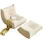 Teddy-Lounge Sessel "Cloud" | Inkl. Hocker & Premium Teddy-Fleece