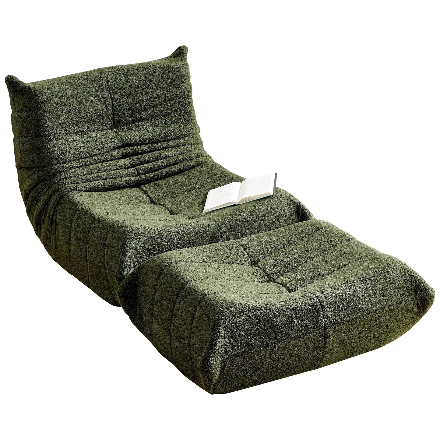 Teddy-Lounge Sessel "Cloud" | Inkl. Hocker & Premium Teddy-Fleece