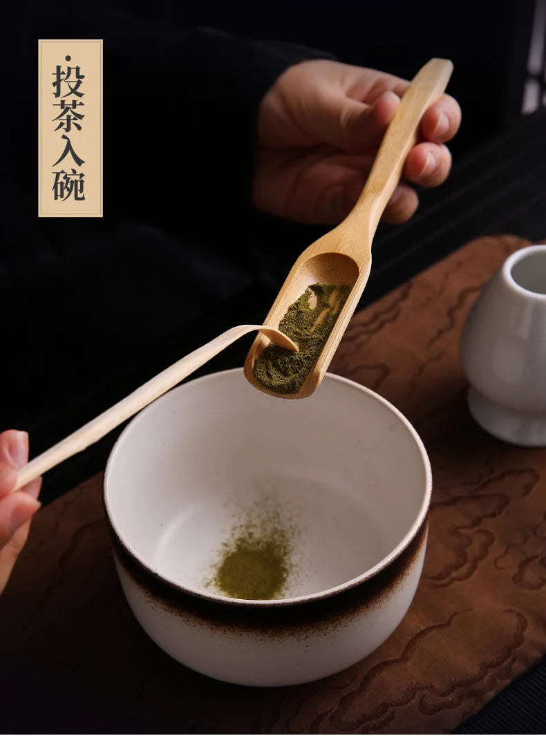 Komplettes Bambus Matcha Zeremonie Set - Traditionelle Zubehör für Matcha Tee