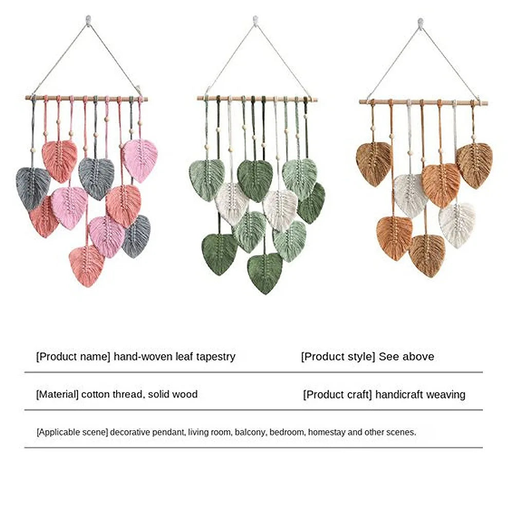 Leafy Dreams – Makramee Wandbehang im Boho-Stil