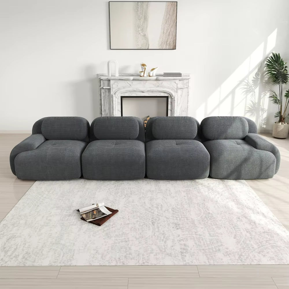 Modulares Cord-Sofa "Finca" | Full-Foam Design-Lounge