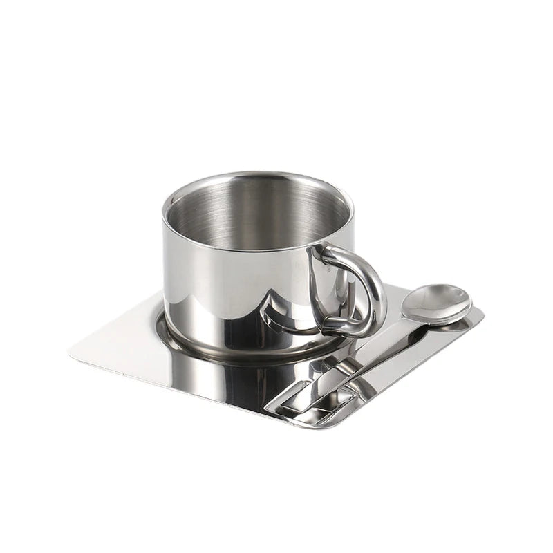 Edelstahl Coffee Cup Set – 3-teilig