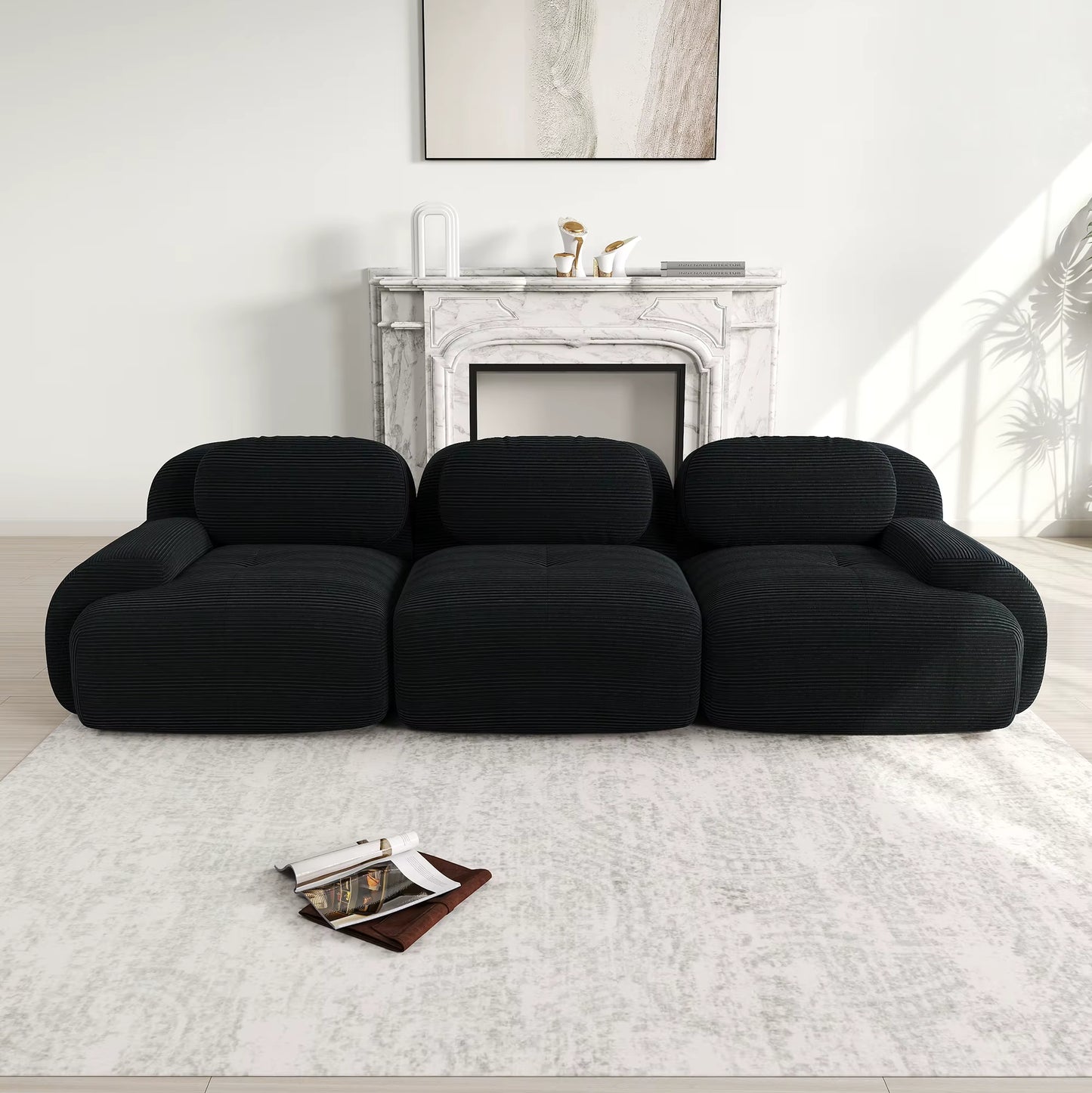 Modulares Cord-Sofa "Finca" | Full-Foam Design-Lounge