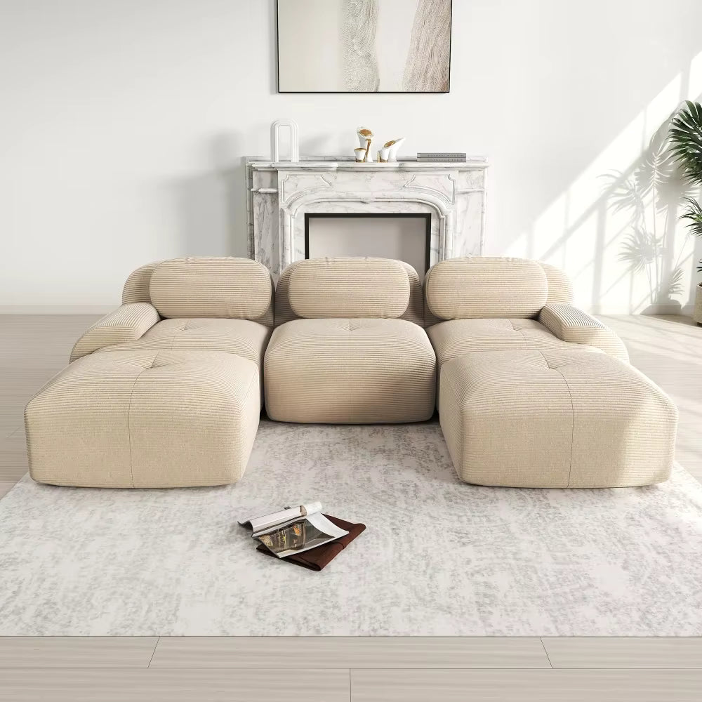 Modulares Cord-Sofa "Finca" | Full-Foam Design-Lounge