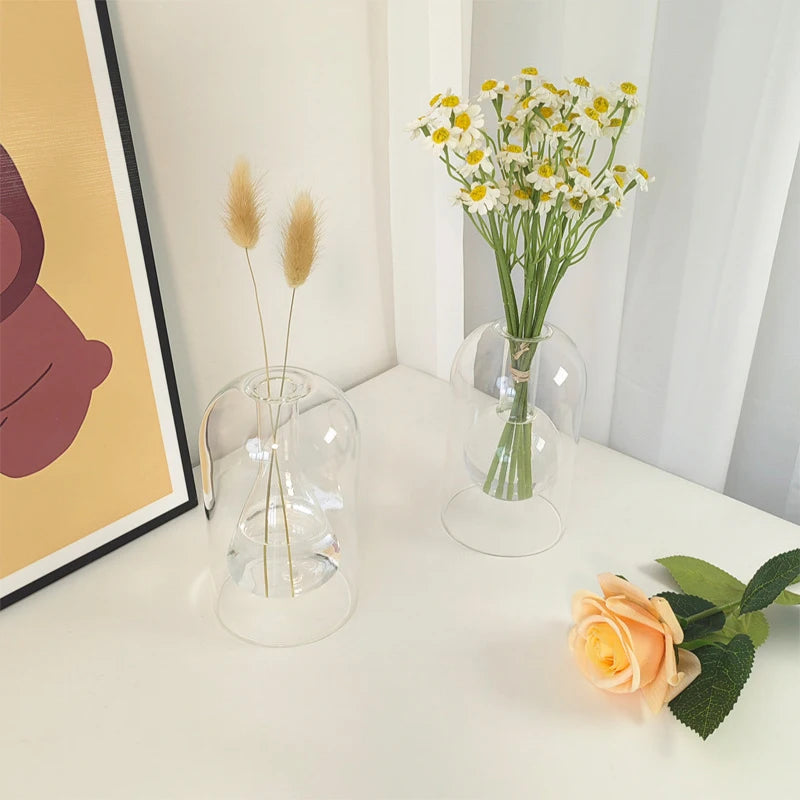 Nordische Doppelwandige Glas-Aromatherapieflaschen - Diffuser & Vase für Hydrokulturpflanzen