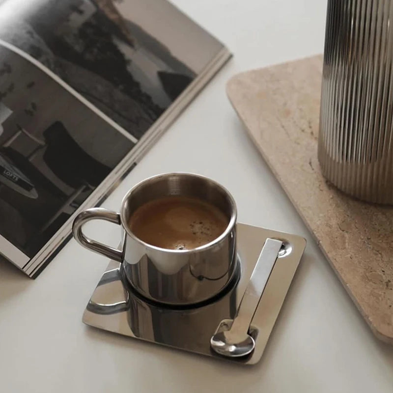 Edelstahl Coffee Cup Set – 3-teilig