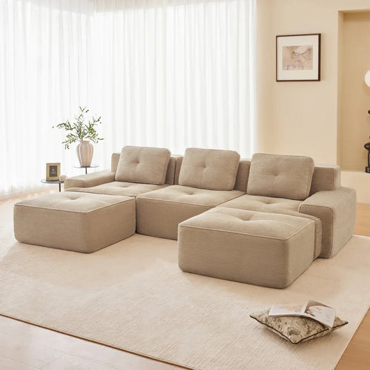 Teddy-Fleece U-Sofa "Cloud Lounge"
