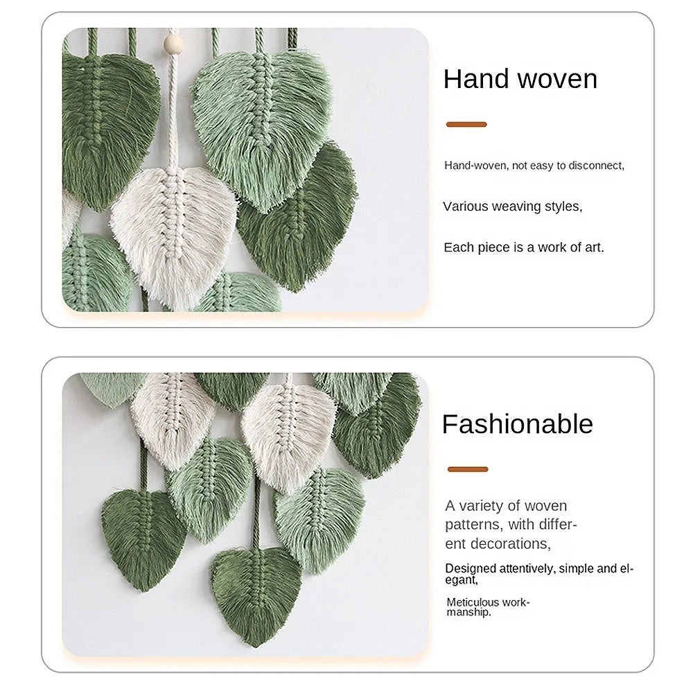 Leafy Dreams – Makramee Wandbehang im Boho-Stil
