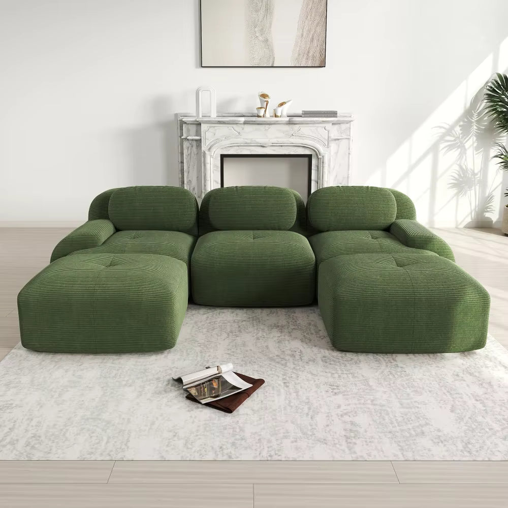 Modulares Cord-Sofa "Finca" | Full-Foam Design-Lounge