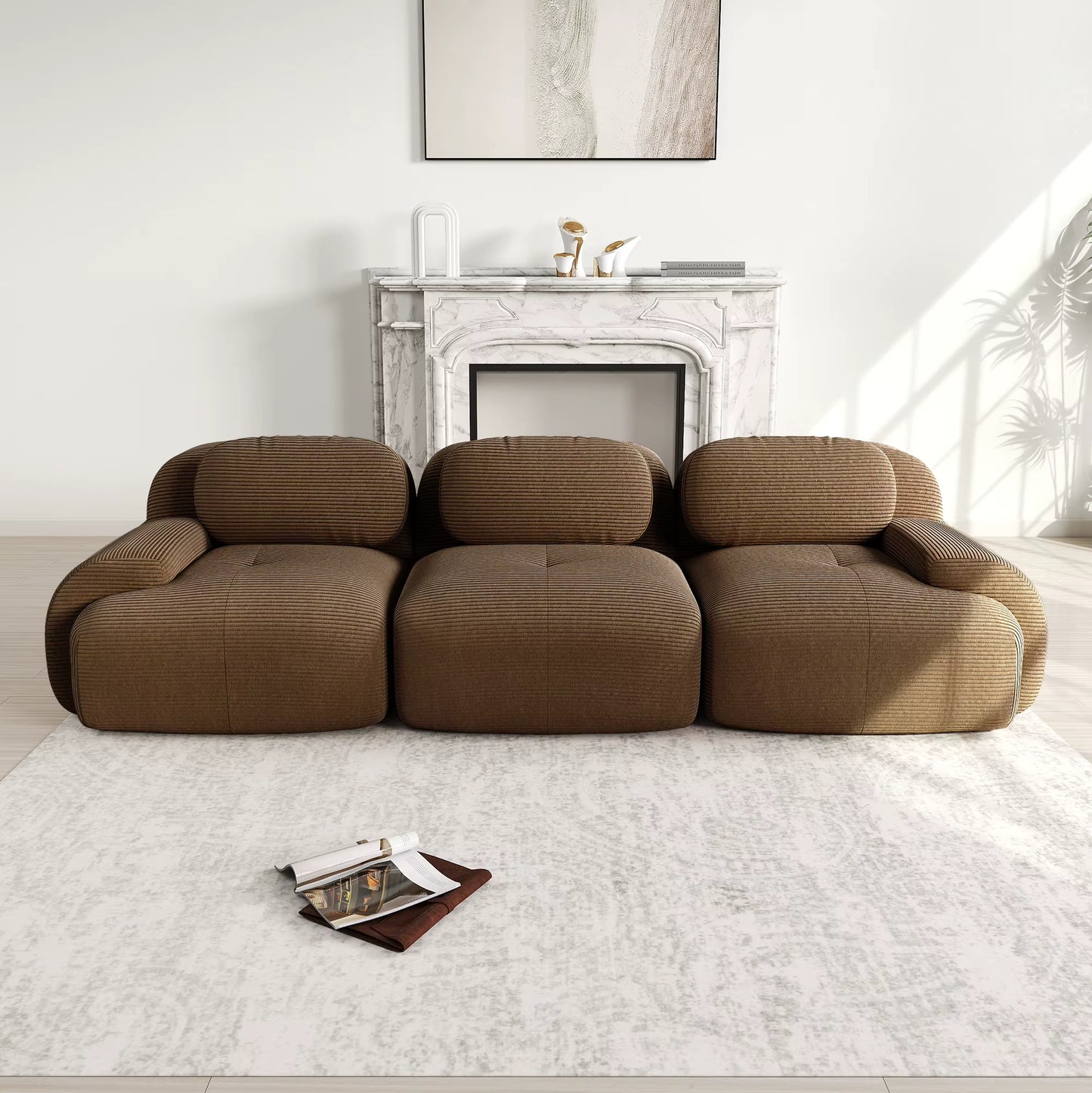 Modulares Cord-Sofa "Finca" | Full-Foam Design-Lounge