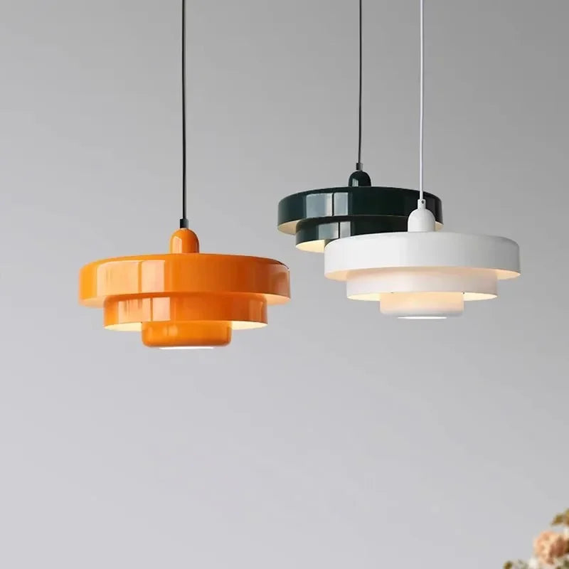 LuminaScandia NordicGlow - LED-Pendelleuchte: Macaron-Farbgebung aus Carbonstahl und Aluminium
