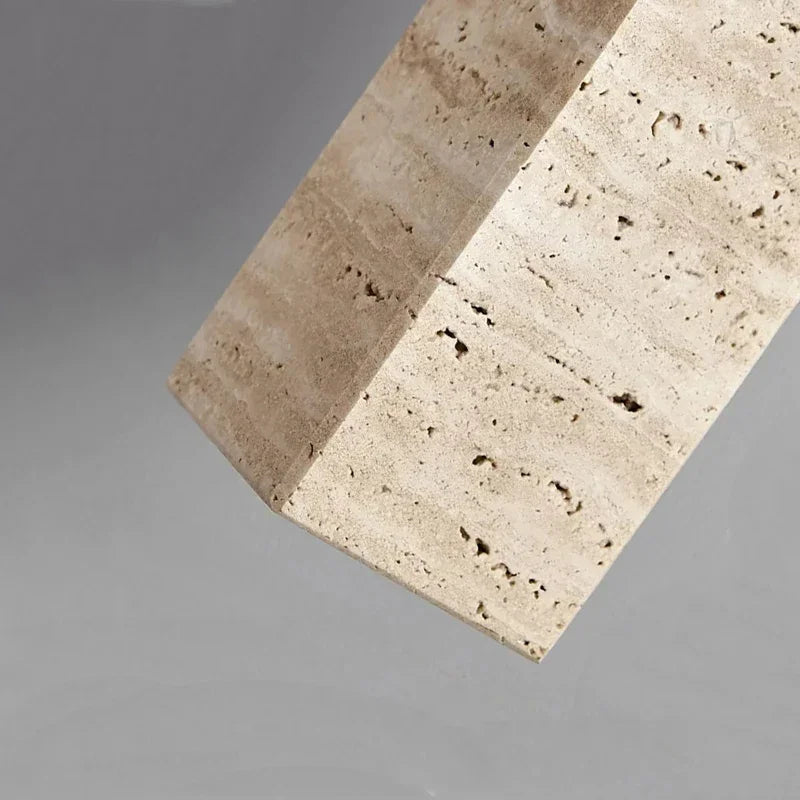 Wabi-Sabi Pendelleuchte aus Travertin