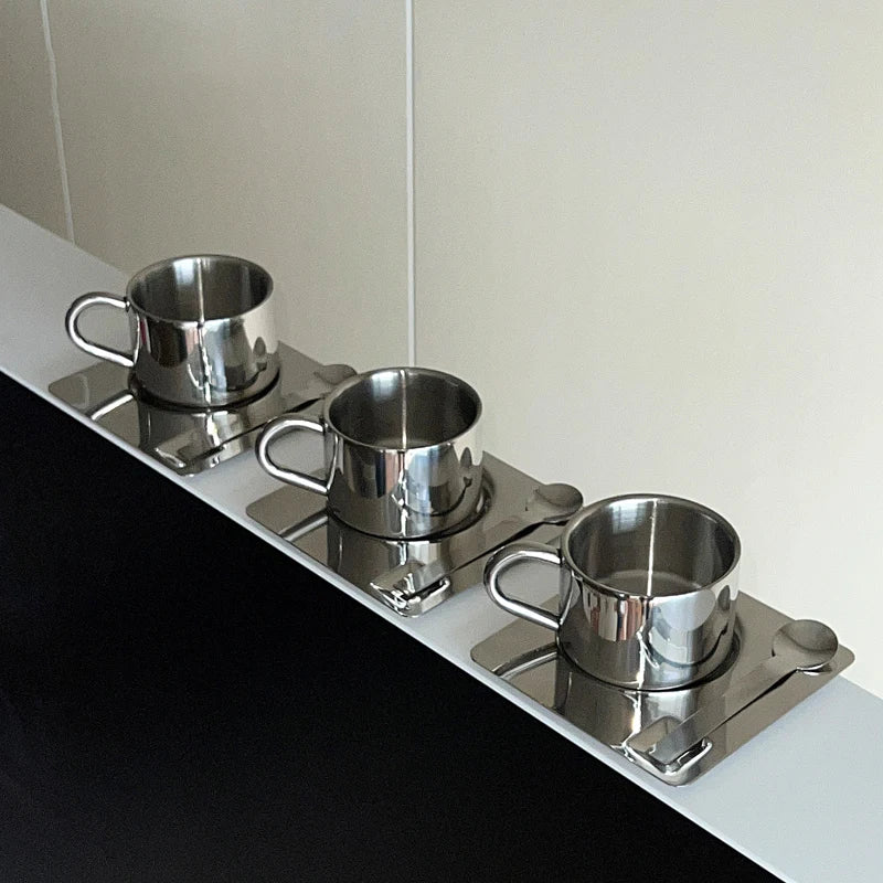 Edelstahl Coffee Cup Set – 3-teilig