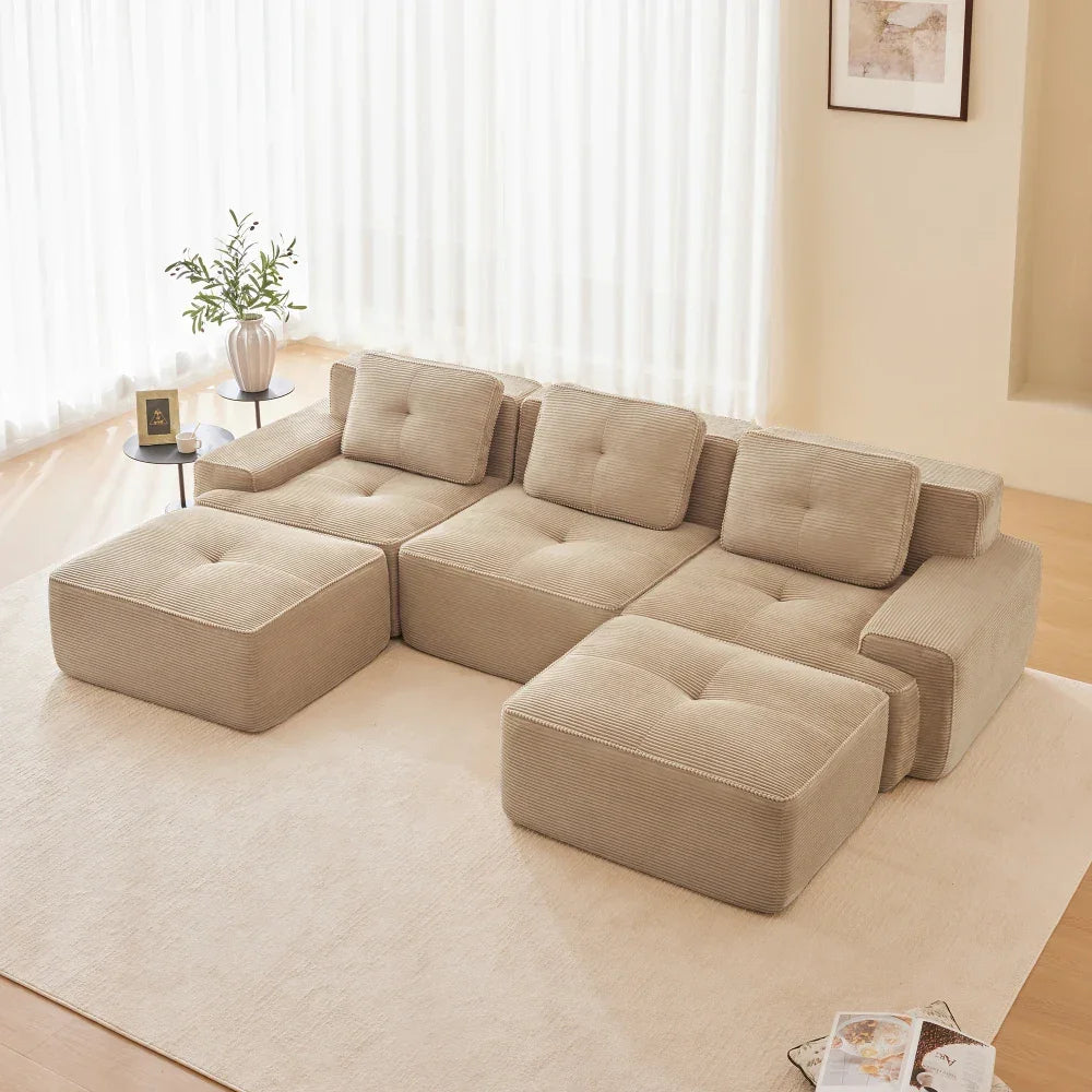Teddy-Fleece U-Sofa "Cloud Lounge"